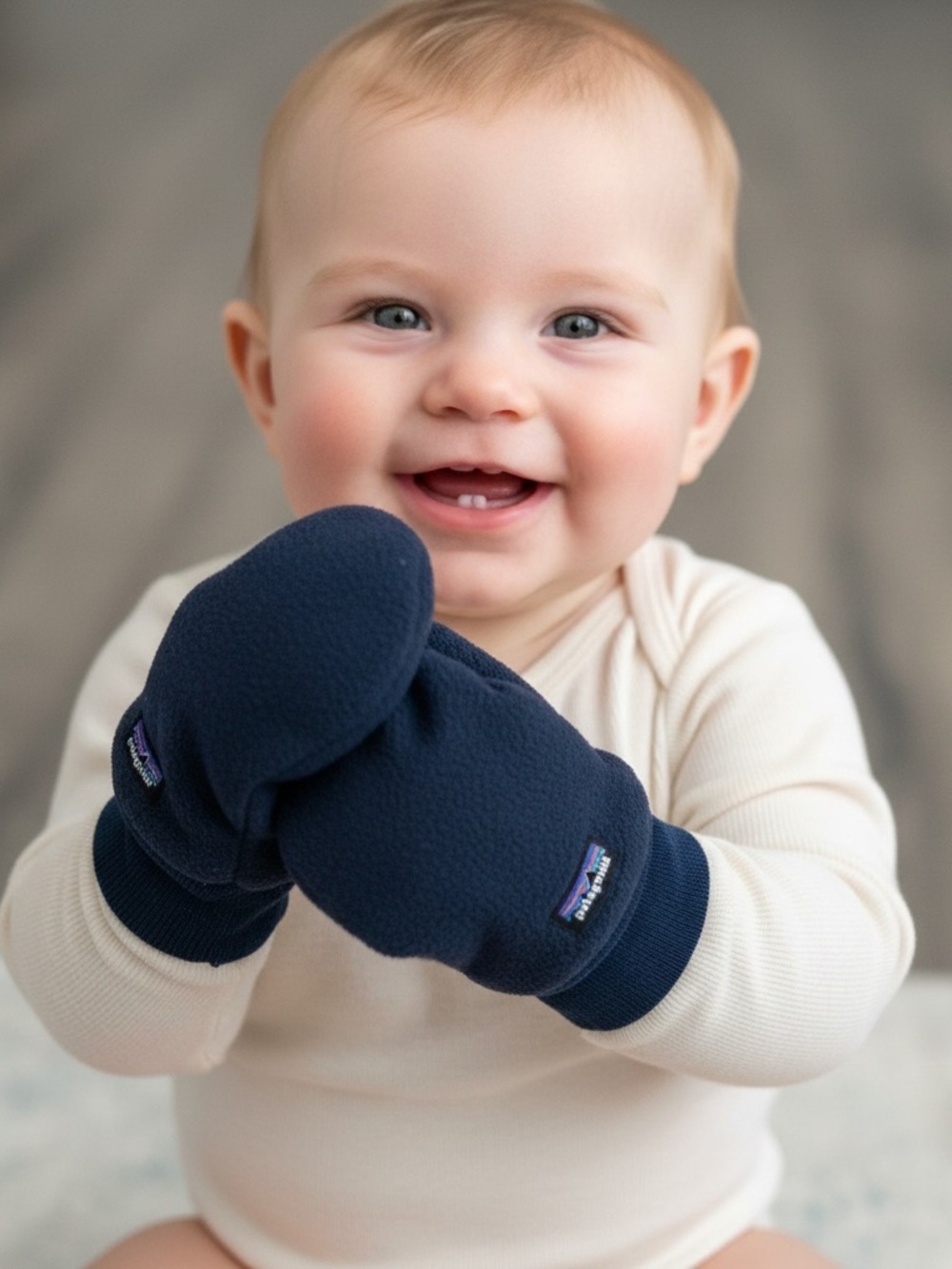 • Patagonia • Navy Kids Fleece Mittens 2T to 5T